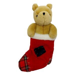 Gund Winnie The Pooh Plush  Christmas Stocking Classic Pooh 10” Stuffed Animal